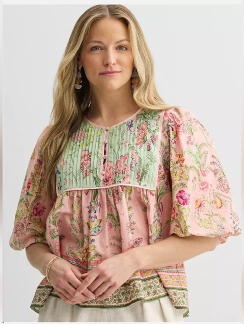 Farmers Market Floral Cotton Top.